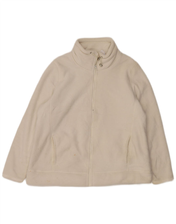 Jachetă fleece pentru femei Marks & Spencer UK 20 2XL Bumbac alb