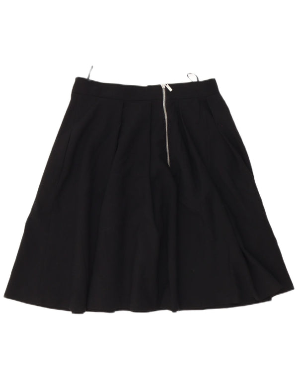 Fustă A-Line plisată pentru femei de la French Connection UK 12 Medium W28 Negru