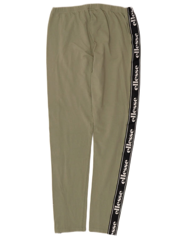 ELLESSE Leggings cu grafică pentru femei UK 14, mare, verde, bumbac color bloc