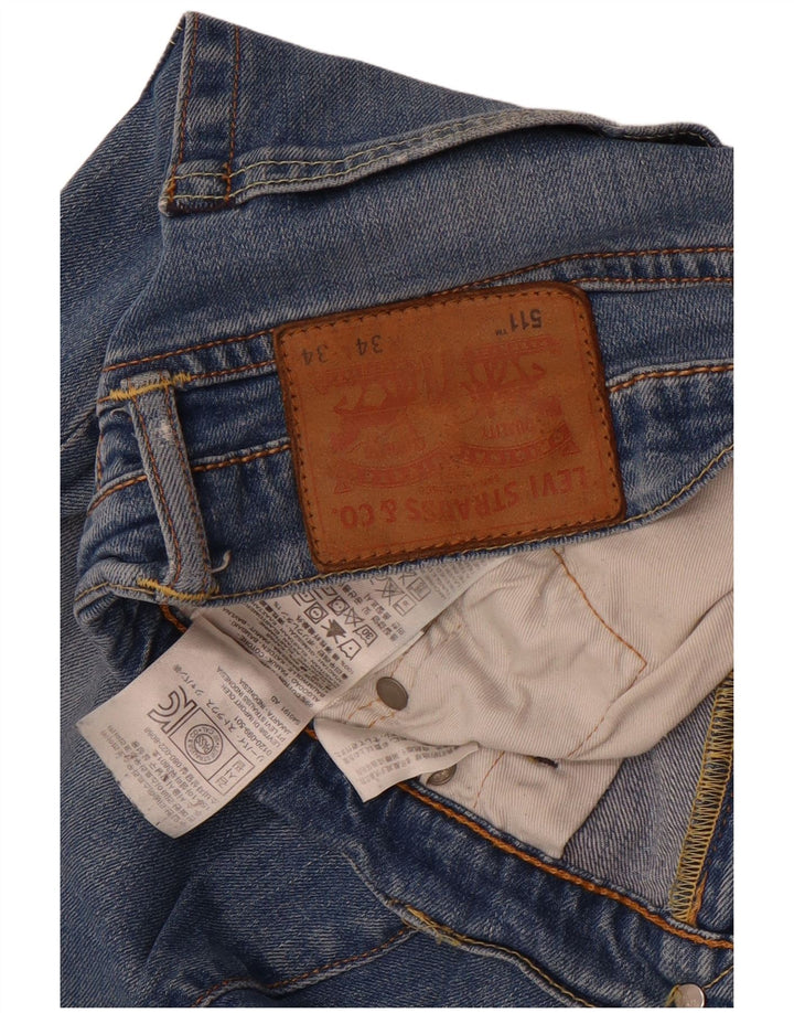Blugi Levi's 511 Slim pentru bărbați W34 L29 Bumbac albastru