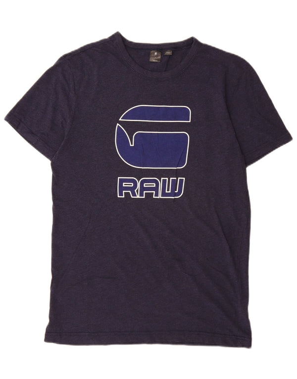 Tricou grafic pentru bărbați G-Star Top mediu din bumbac bleumarin