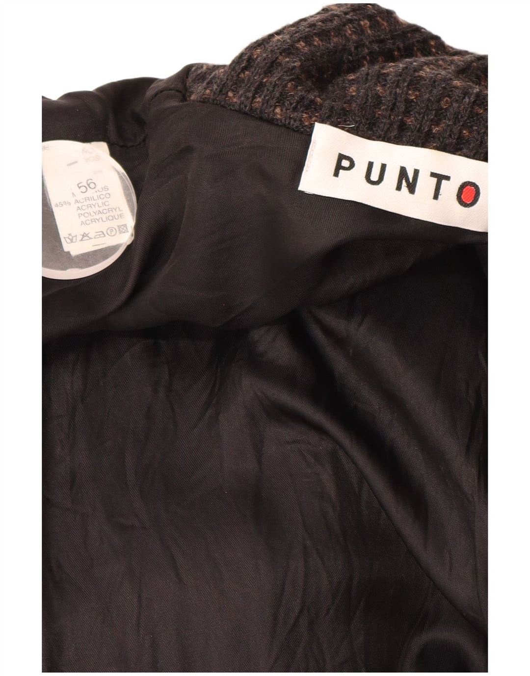 Pulover cardigan bărbați VINTAGE la dublu piept IT 56 2XL maro geometric