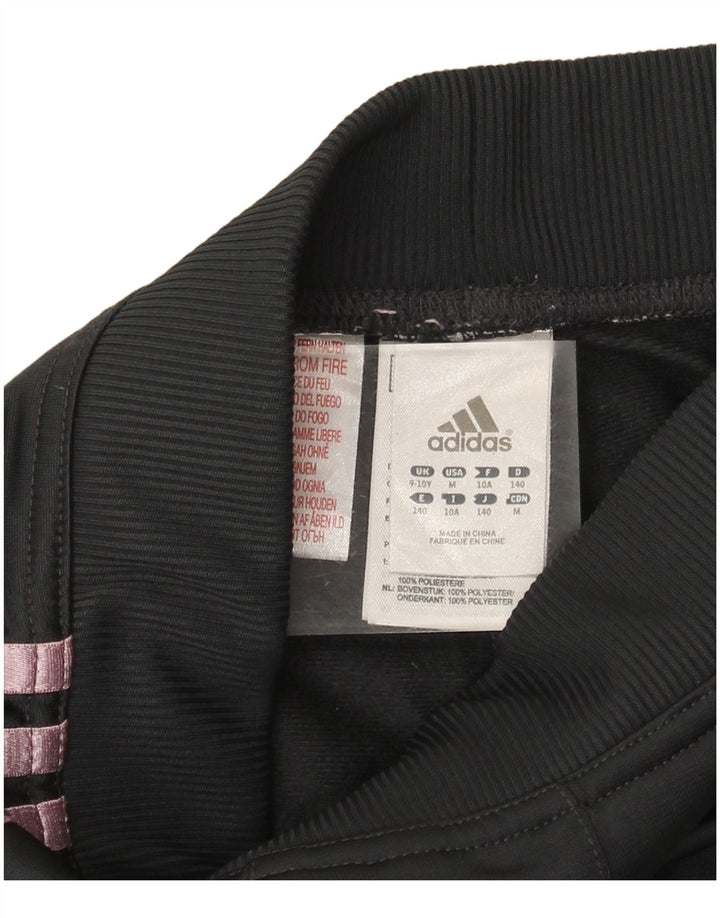 Pantaloni de trening Adidas fete 9-10 ani poliester gri