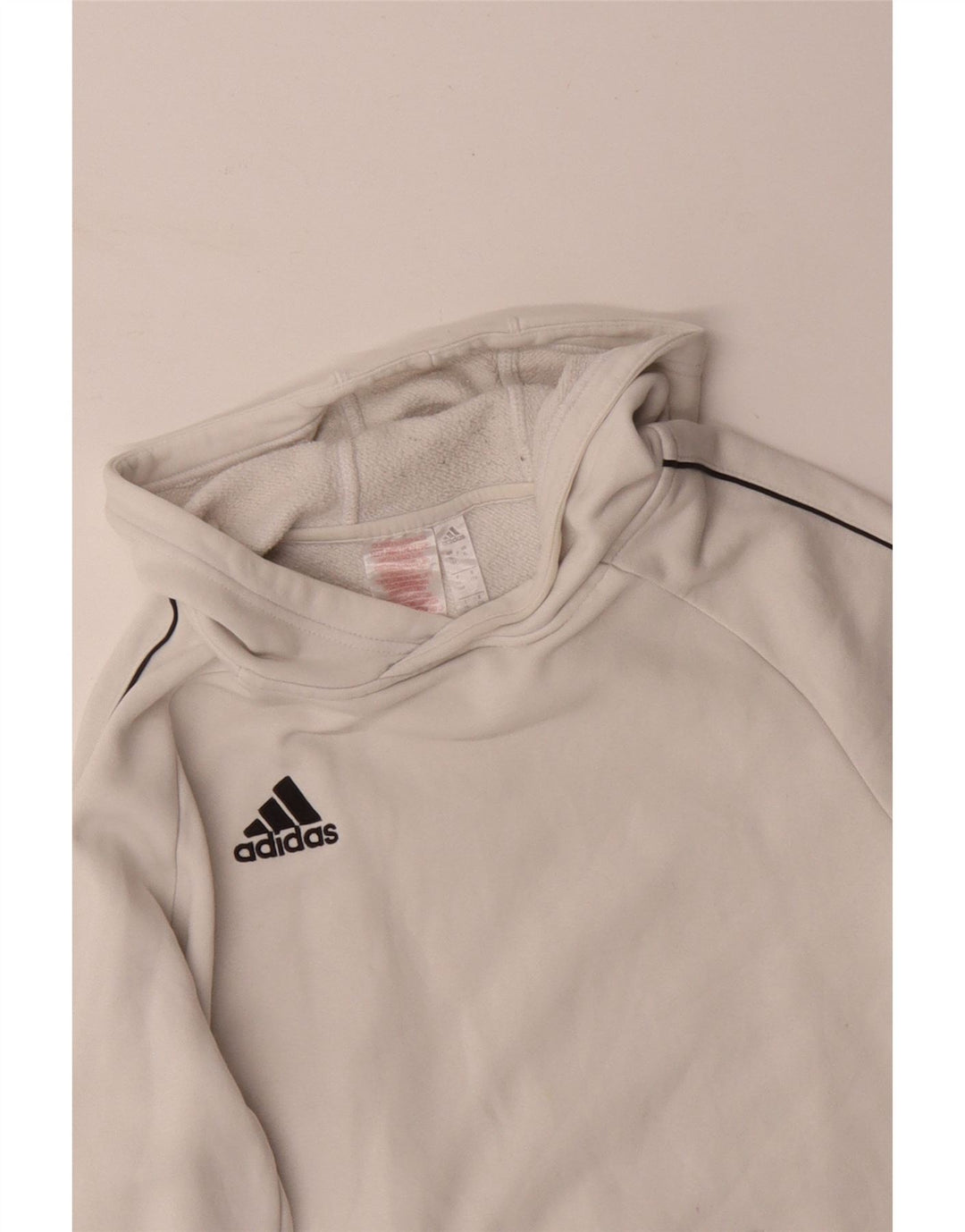 Pulover ADIDAS pentru băieți 15-16 ani, bumbac alb