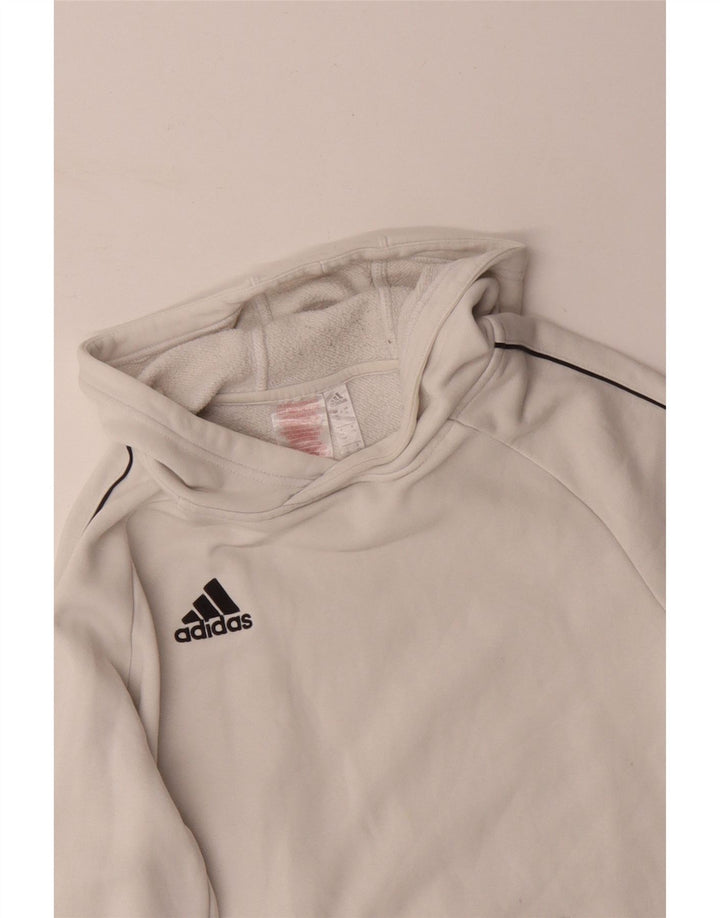 Pulover ADIDAS pentru băieți 15-16 ani, bumbac alb