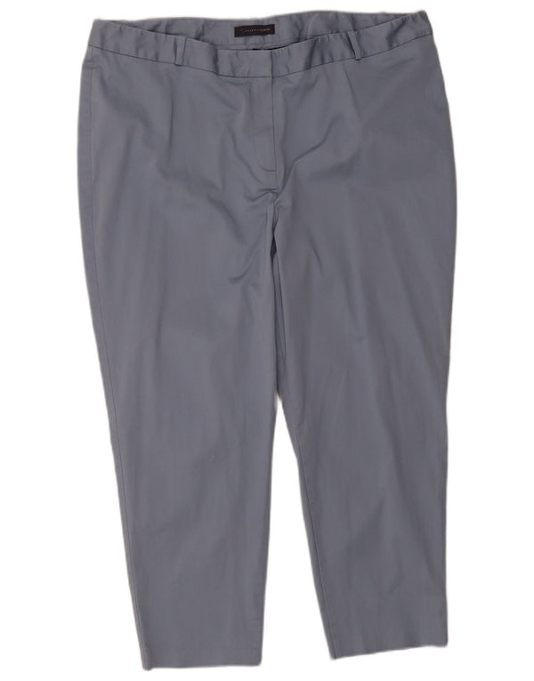 Pantaloni tăiați pentru femei Marks & Spencer, slim fit UK 22 3XL W40 L25 Albastru