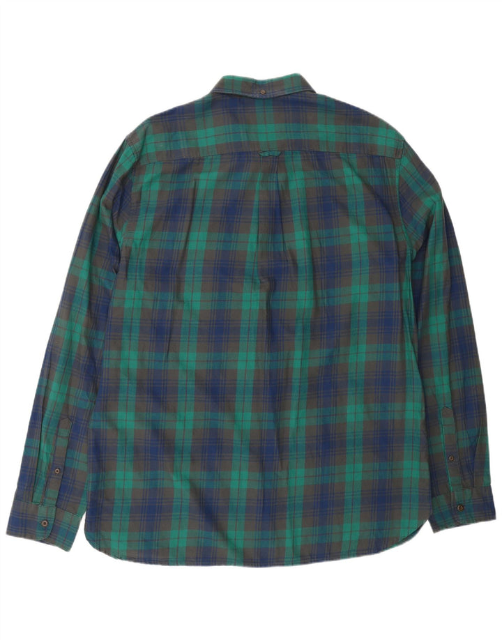 Cămașă de flanel pentru bărbați SUPERDRY 2XL, bumbac verde check