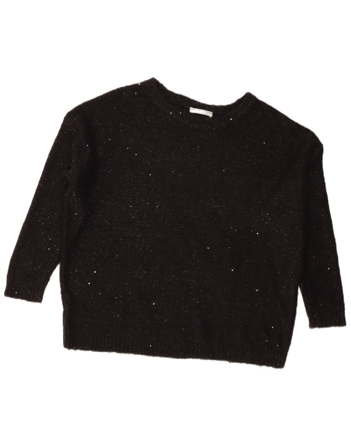Marks & Spencer Pulover supradimensionat cu gât de barcă pentru femei UK 14 Large Black