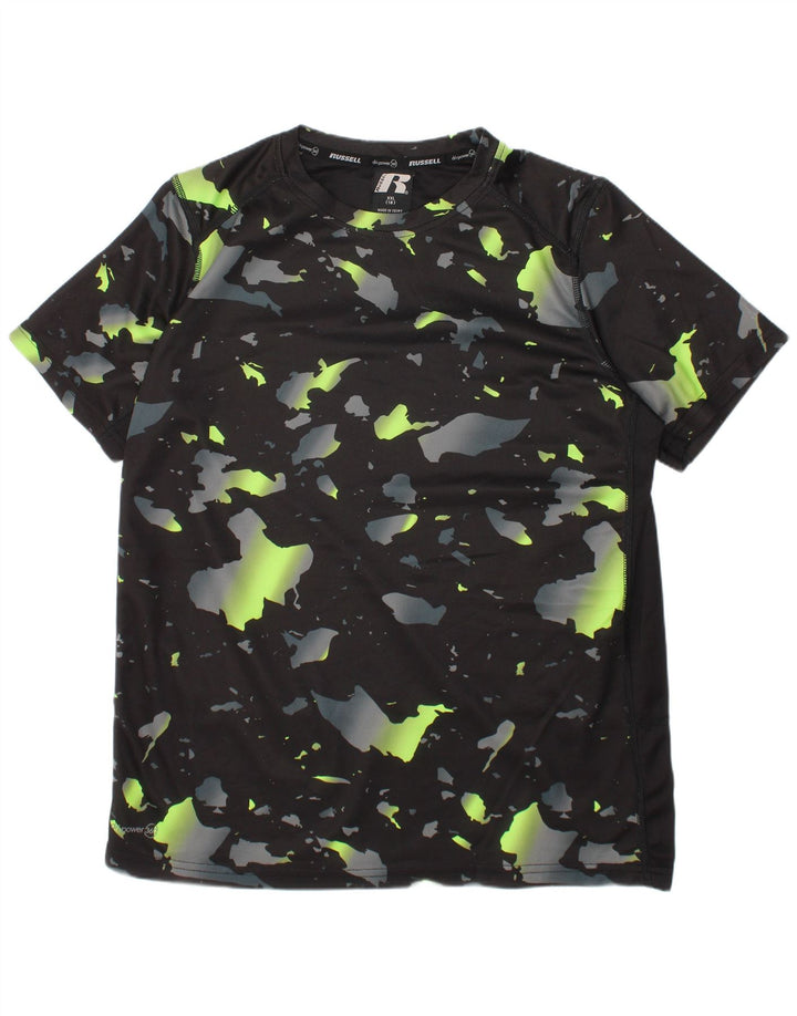 RUSSELL ATHLETIC Băieți Dri-Power Tricou Top 15-16 Ani 2XL Negru