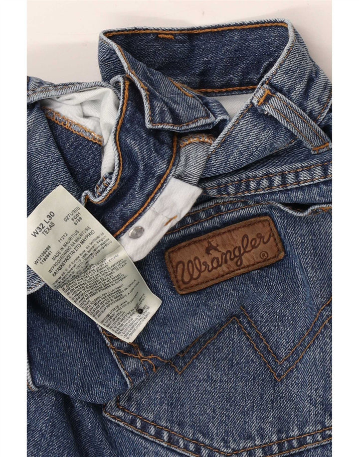 Blugi drepte pentru bărbați Wrangler Texas W32 L30 bumbac albastru
