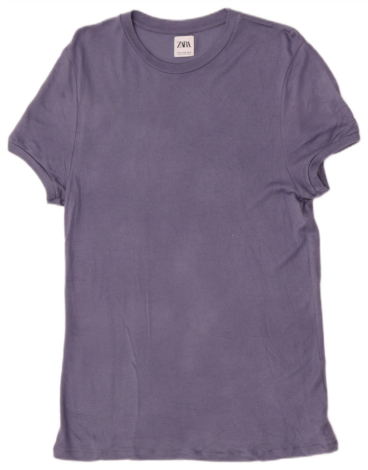 Tricou pentru bărbați Zara Top Viscoză Mov mediu