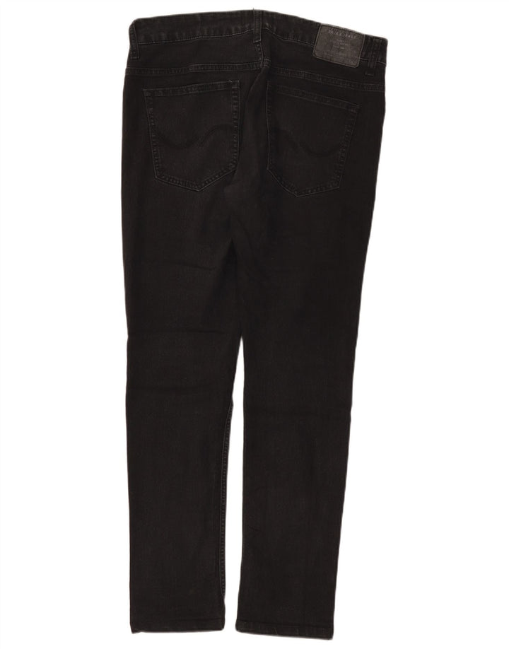 JACK & JONES Blugi subțiri pentru bărbați W32 L32 negri