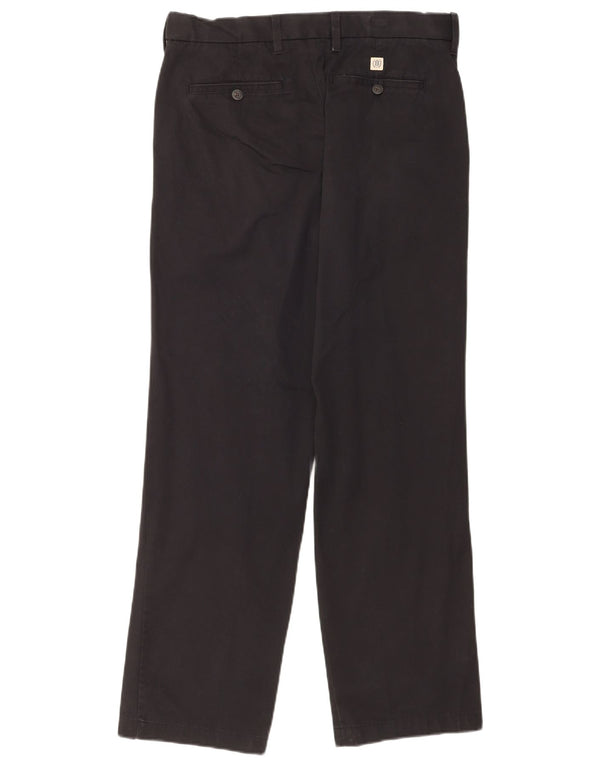 Pantaloni chino drepți pentru bărbați Marks & Spencer L32 L31 bumbac negru