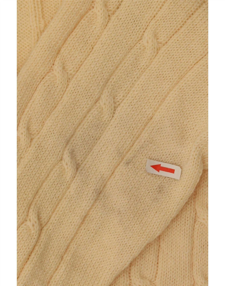Pulover vintage pentru bărbați cu decolteu în V, mic, bej, bloc de culoare