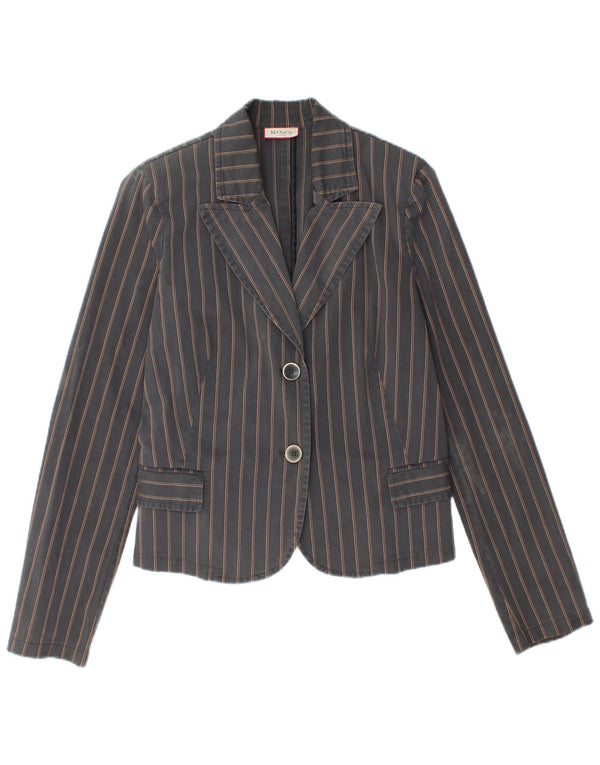 MAX & CO. Jachetă pentru femei Active 2 Button Blazer UK 14 Medium Gri cu dungi