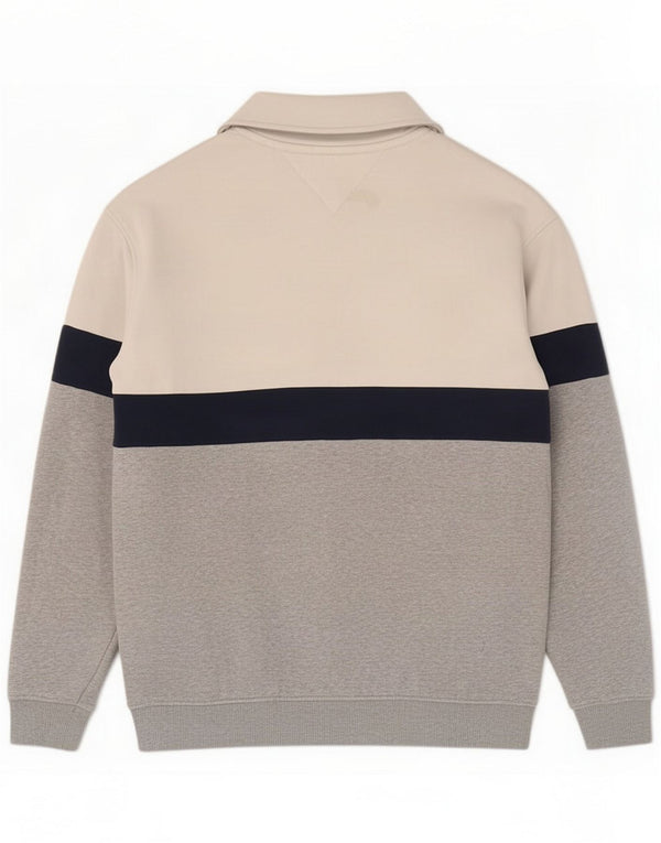 Haorac pentru bărbați Tommy Hilfiger, cu fermoar și gât, Pulover Medium Gri Colorblock