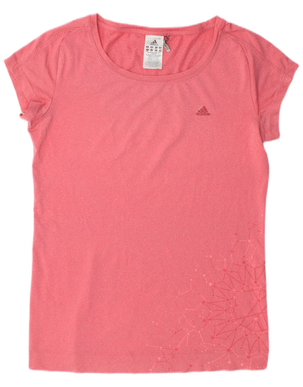 Tricou grafic Adidas pentru femei Top UK 12/14 Medium Pink Poliester