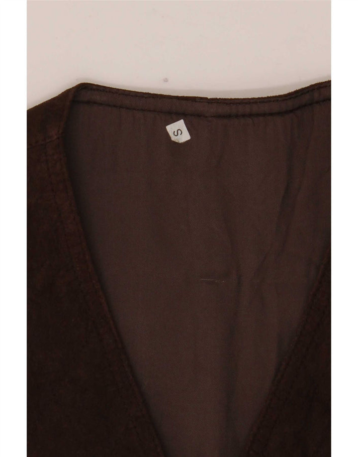 Vestă de piele de căprioară pentru bărbați, maro mică