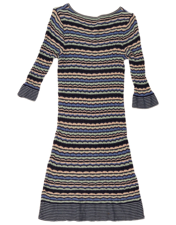Rochie Oasis cu mâneci 3/4 pentru femei UK 12 Medium, multicolore, cu dungi