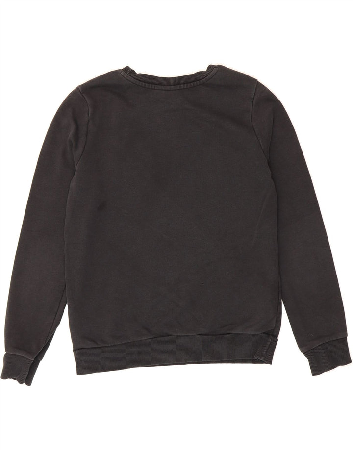 ADIDAS Womens Graphic Sweatshirt Jumper UK 14 Medium Black Cotton Vintage Adidas and Second-Hand Adidas from Messina Hembry 
