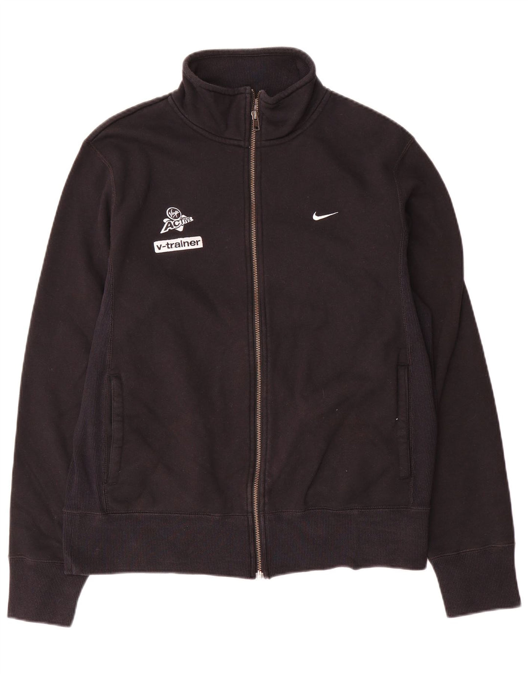 Jachetă de top pentru trening grafic Nike pentru bărbați UK 38/40, bumbac mediu negru
