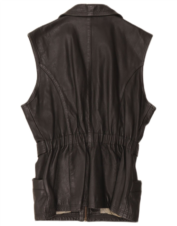Uncle Sam Gilet din piele pentru bărbați, mare, neagră