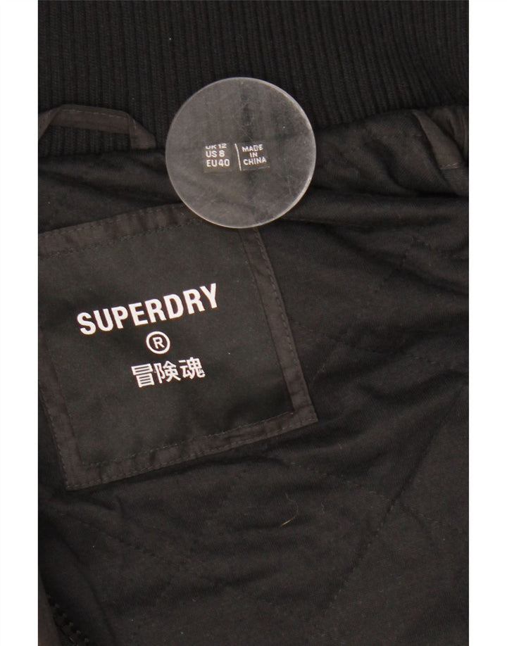 Jachetă de vânt cu glugă Superdry pentru femei UK 12 Medium Black