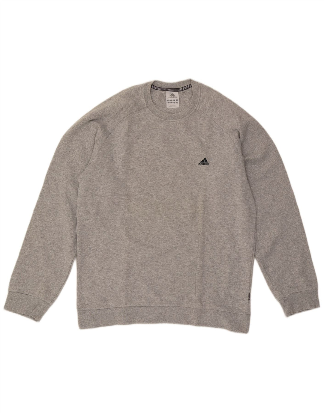 Hanorac pentru bărbați Adidas Jumper mare, gri bumbac cu pete