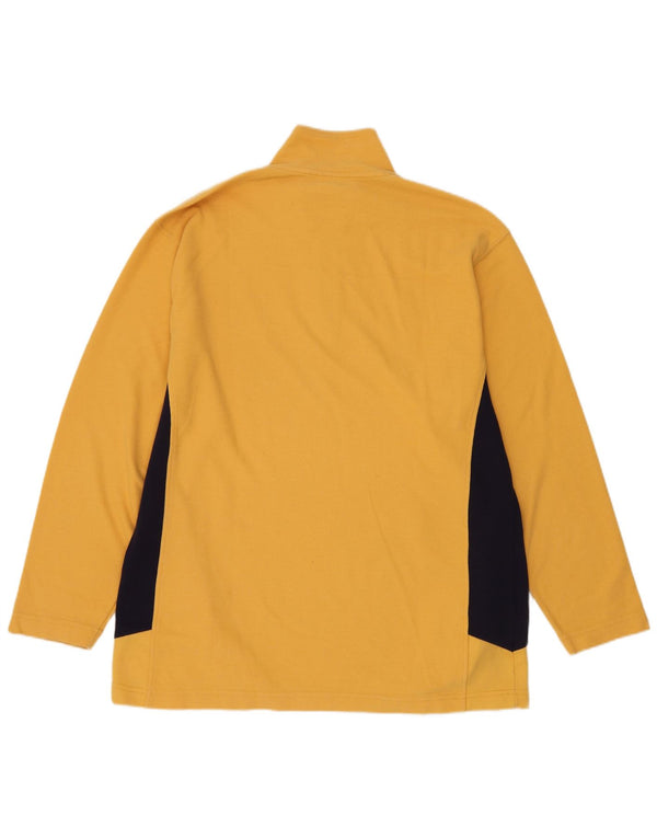 Belfe & Mens Zip Deck Pullover Trening Top 2XL Yellow Colorblock