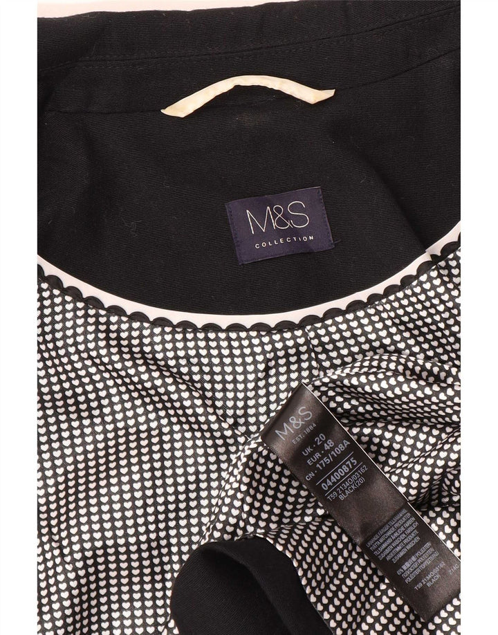 Jachetă pentru femei Marks & Spencer cu 1 nasture, UK 20 2XL, poliester negru