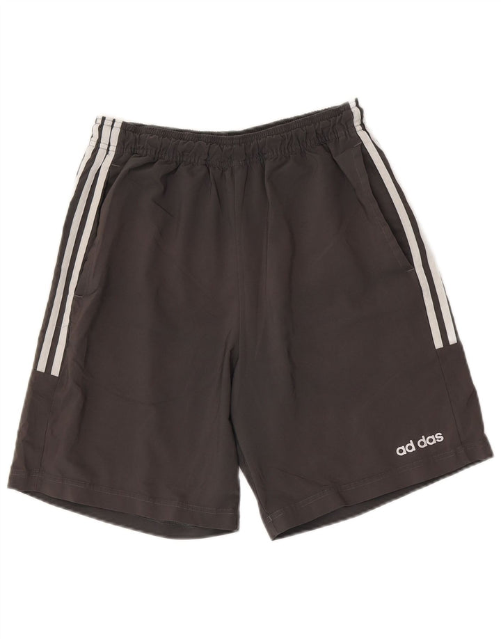 Pantaloni scurți sport pentru bărbați Adidas, gri mediu, poliester