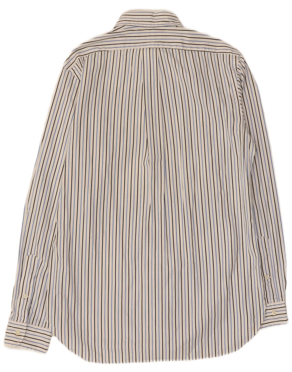 Cămașă personalizată pentru bărbați Ralph Lauren, mărimea 15, bumbac alb mediu cu dungi