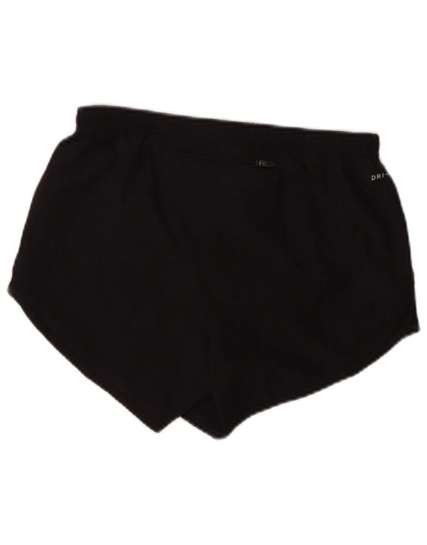 Pantaloni scurți sport Nike Dri Fit pentru femei UK 4 XS, negru, poliester cu imprimeu animal