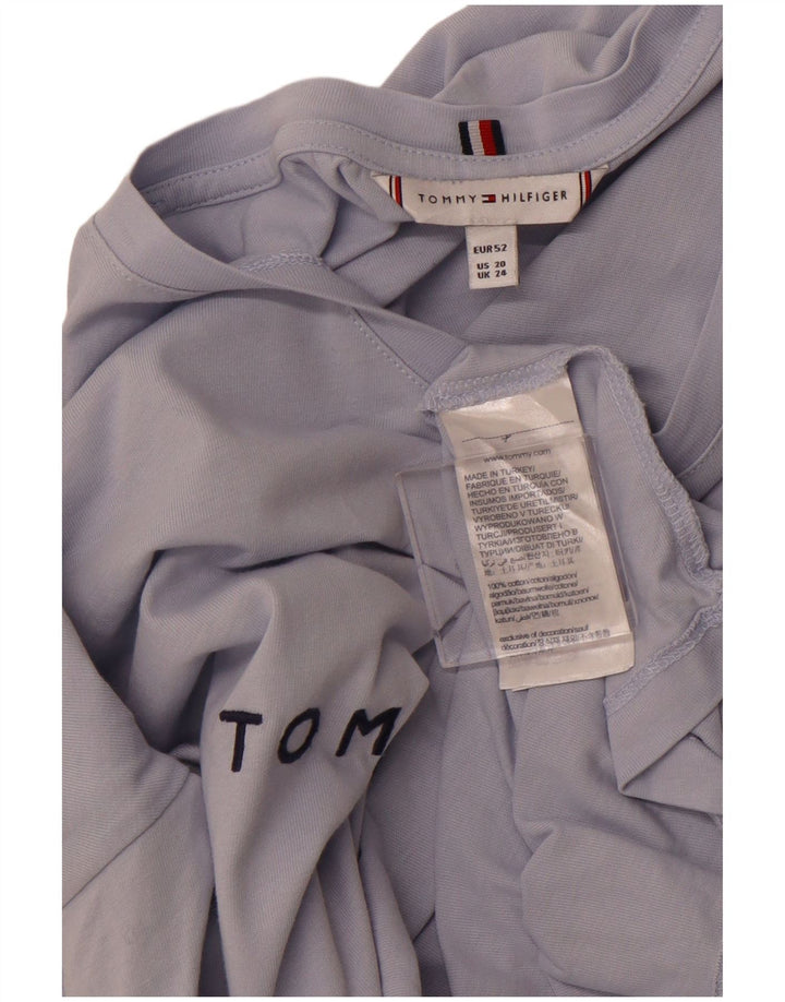 TOMMY HILFIGER Tricou cu grafic pentru femei Top UK 24 4XL Bumbac albastru