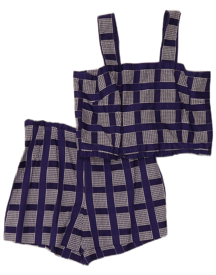 Set 2 piese Vintage pentru femei UK 2 2XS Blue Check