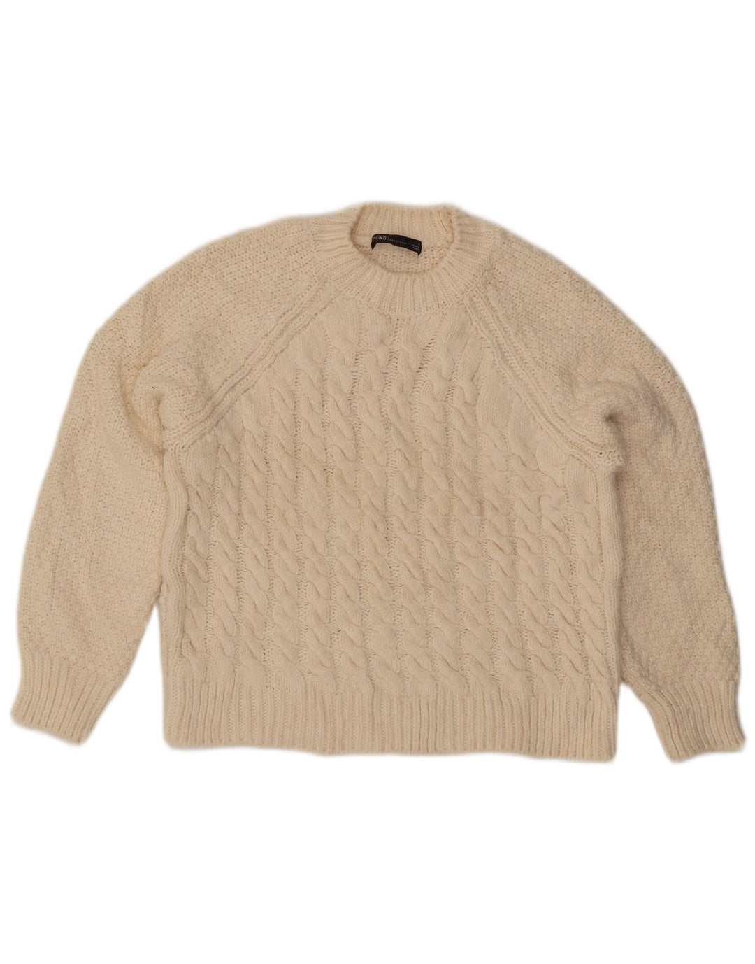Pulover pentru femei Marks & Spencer cu decolteu triplu UK 10 Small Off White