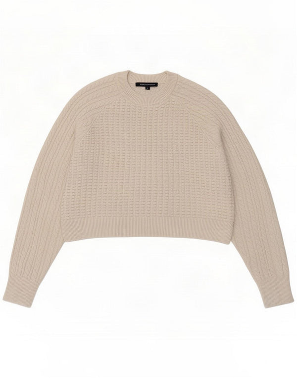 French Connection Pulover cu decolteu scurt pentru femei UK 16 Large White