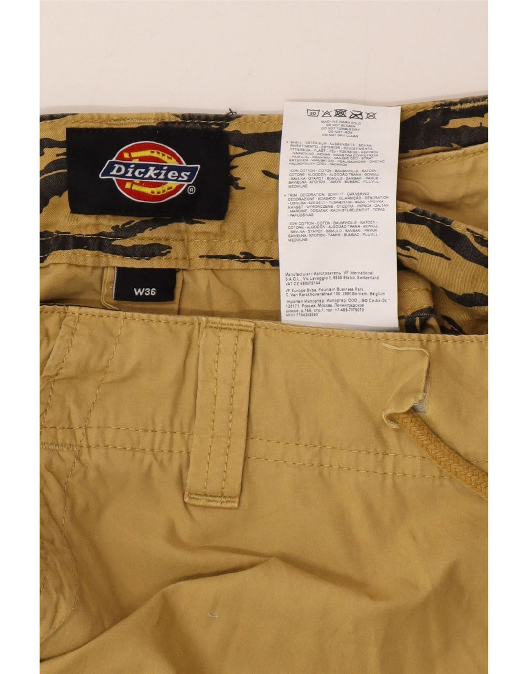 Pantaloni cargo dritti pentru bărbați Dickies W36 L28 bumbac bej