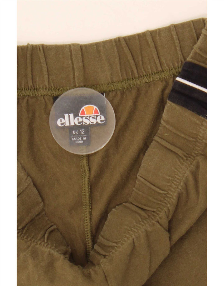 Leggings pentru femei Ellesse UK 12 Medium Khaki Colorblock Bumbac