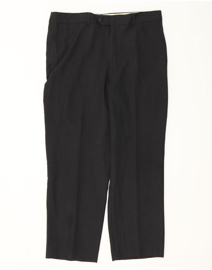 Pantaloni Drepți FARAH pentru bărbați L36 L28 Poliester negru