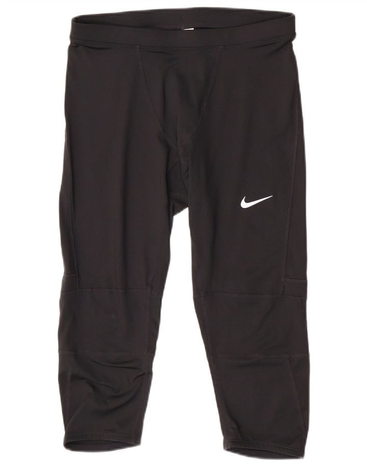 Leggings capri Nike Dri Fit pentru bărbați XL, poliester negru