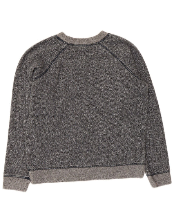 Jack Wills Pulover crop pentru femei UK 10 Small Grey Herringbone