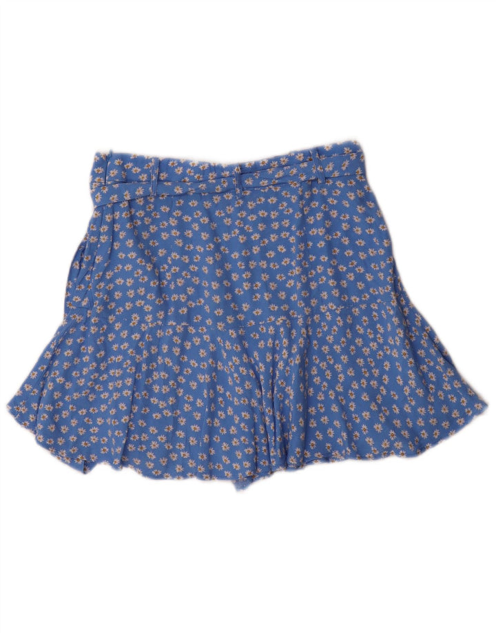 Fusta pentru femei Zara UK 12 Medium Blue Floral
