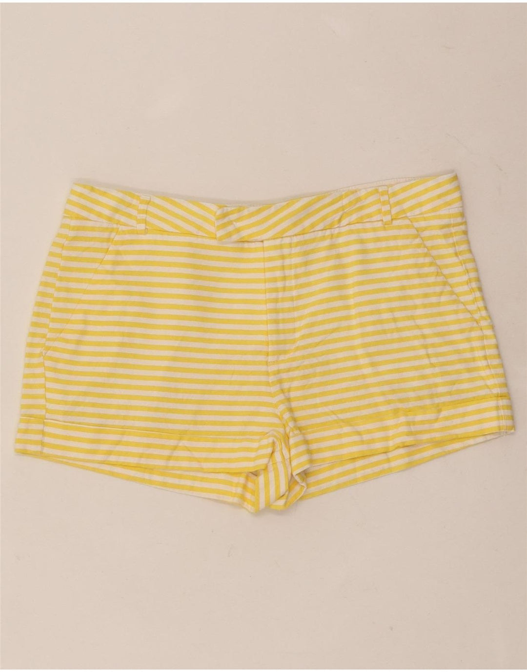 Pantaloni caldi pentru femei Zara mici W26 Viscoză cu dungi galbene