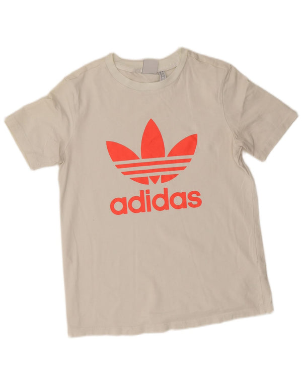 Tricou grafic Adidas pentru femei Top UK 12 Medium White Bumbac