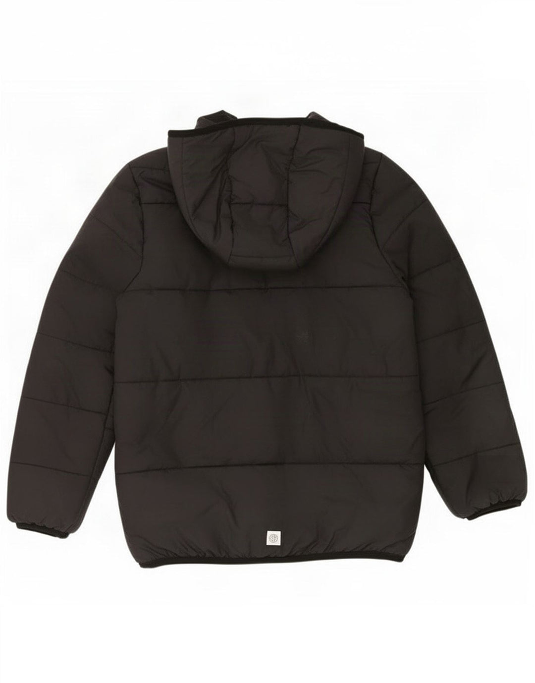 Jachetă căptușită cu glugă Adidas pentru băieți 9-10 ani, poliester negru
