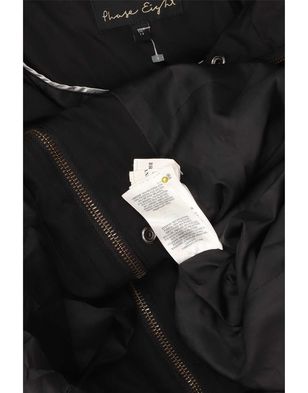 Palton căptușit supradimensionat pentru femei Phase Eight UK 12 Medium Black