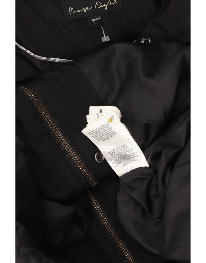 Palton căptușit supradimensionat pentru femei Phase Eight UK 12 Medium Black