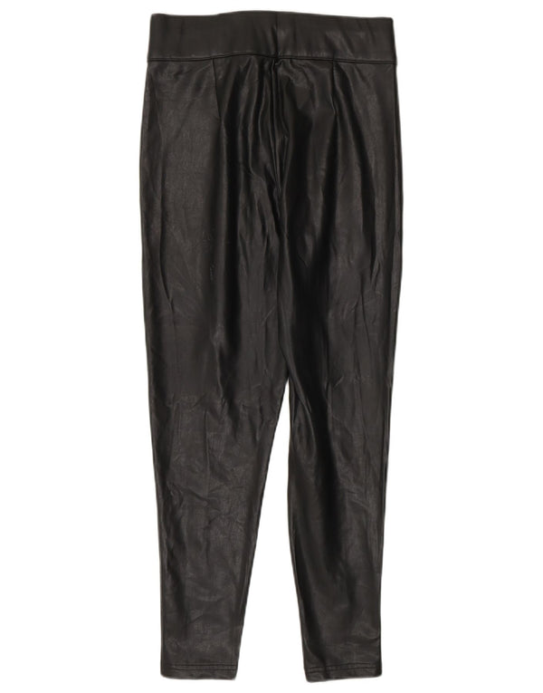 Pantaloni din piele artificială pentru femei Marks & Spencer UK 8 Small W26 L24 Black