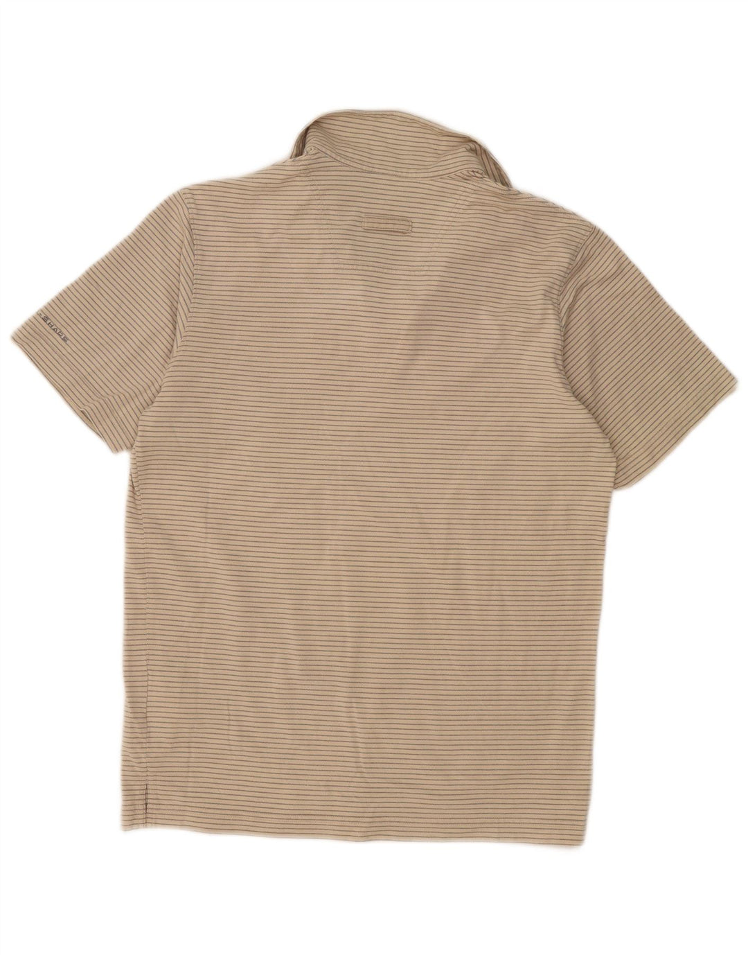 Tricou polo Columbia pentru bărbați, bumbac cu dungi, bej mediu